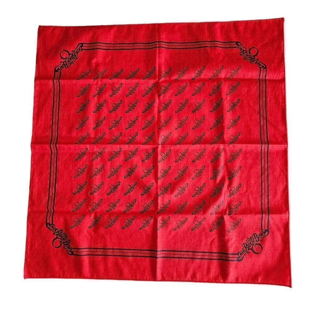 Vintage The Oak Ridge Boys Black Red Handkerchief Concert Tour Scarf Bandana 80s